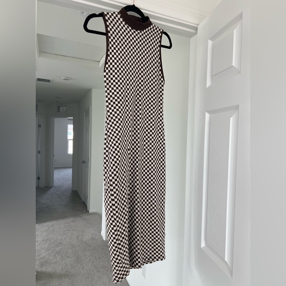 Zara | Dresses | Zara Brown Plaid Dress | Poshmark